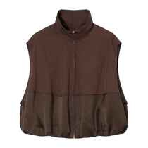 Goodland 2024 new autumn work wear dark brown vest sleeveless design jacket