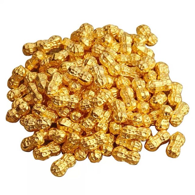 Alloy mini simulation peanut seed ornaments