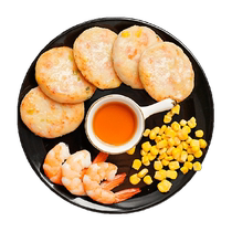 Tianhai Zang Original Fruit and Vegetable Shrimp Cake 160g (4 pieces per bag) Shrimp meat content is about 95% 4 bags for breakfast
