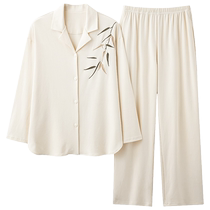 Pure cotton couples pajamas long-sleeved spring and autumn loose womens casual mens large size autumn and winter cotton home wear set