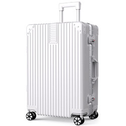 Trolley suitcase suitcase universal wheel aluminum frame 20 female and male students strong and durable password leather box 24 inches