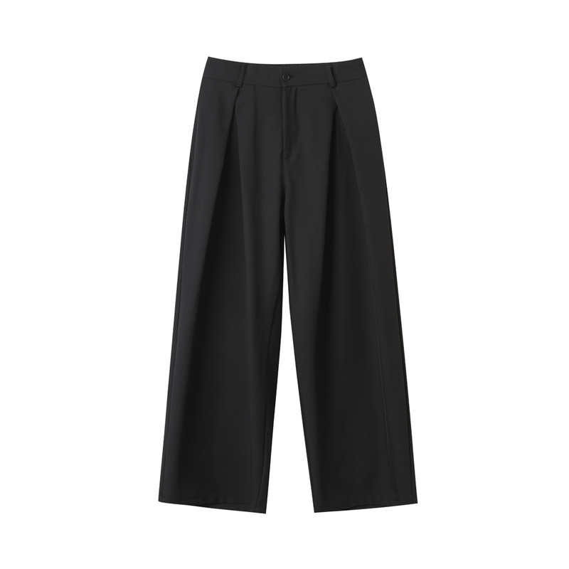 American scimitar trendy brand loose wide-leg pants men's trousers fashionable old money style no-iron drape pleated trousers