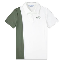 THEOPEN British Open Golf Mens Short Sleeve T-Shirt 24 Summer Fashion Stitching Contrast Color Polo Shirt