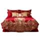 Mercury Home Textiles Long Staple Cotton Satin Embroidered Wedding Kit