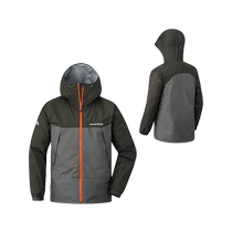 Richao running errands Montbell Mens hooded jacket is comfortable and portable zipper stand collar waterproof 1128635