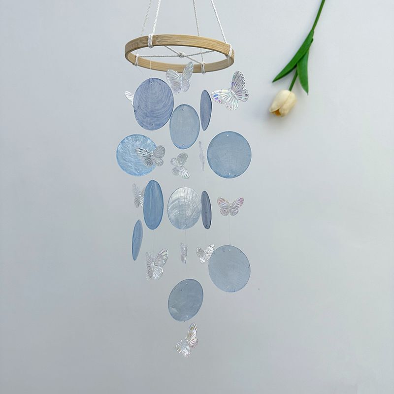 Butterfly Shell Wind Chimes Balcony Window Bedroom Wall Hanging Decoration Gift for Friends