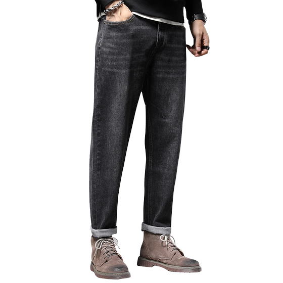 
Romon Men's Casual Jeans 2025 Spring New Fashion Trendy Small Legs Straight Trousers Men's N1Z