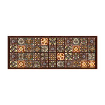 Tile retro kitchen special floor mat thickened and stain-resistant