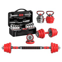 Electroplated Dumbbells for Men's Fitness, Home Use, Pure Steel Barbells, Detachable and Adjustable Weight, Dormitory Men's Combination Set