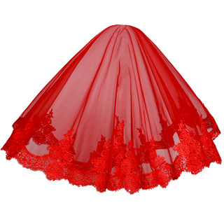 2025 new bridal red hijab xiuhe premium soft gauze