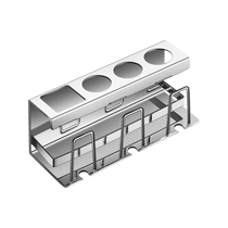 No punching toothbrush holder 304 stainless steel toilet bathroom toothpaste storage mouthwash cup storage rack wall-mounted