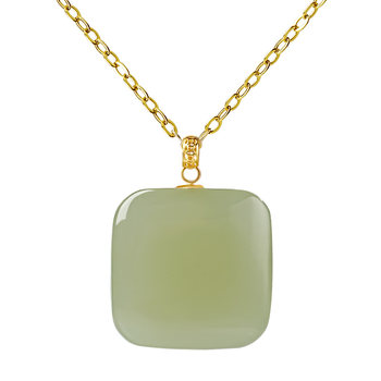 New in the palace 18k hetian jade necklace from jinan