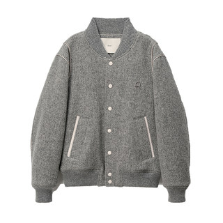 Dunst2025冬季新品中性风宽松休闲经典羊毛棒球夹克外套UDJU5D124