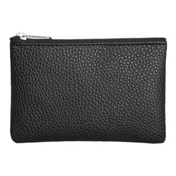 Simple mini coin wallet for women's ultra-thin leather zipper coin bag short small wallet hand holding key bag card bag