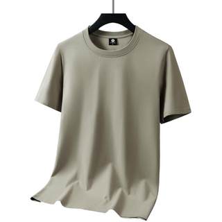 100% cotton Xinjiang summer short-sleeved t-shirt for men new solid color loose large size t-shirt half-sleeved bottoming shirt t-shirt