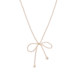 Designed light luxury pearl bow necklace