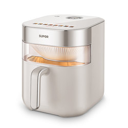 Supor Far-Infrared Dual Heat Source Air Fryer for Home Use, Large Capacity, Visible, Non-Stick, No Need to Flip, Smart Electric Fryer