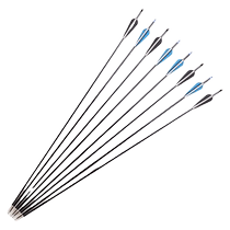 Bow and arrow 8mm mixed carbon rolled fiberglass practice arrows recurve compound bow and arrow professional adult arrows with replaceable arrows