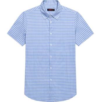 ເສື້ອເຊີດຜູ້ຊາຍ Qipai 2021 Summer Plaid Versatile Short Linening Casual Short Sleeve Men