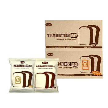 Nutritious breakfast of thick-cut milk toast bread