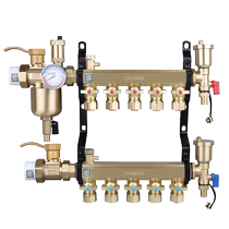 Xingzhongde distributeur deau de chauffage au sol à haut débit tout en cuivre avec poignée de robinet à bille distributeur deau de chauffage au sol pour la maison