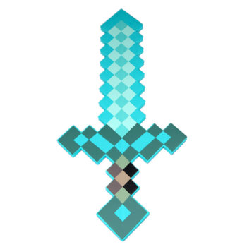 Minecraft Diamond Sword Toy 2-in-1 Transform Minecraft Enchanted Bow and Arrow Weapon Shield Axe Pickaxe