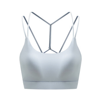 Lanikar geometric line double shoulder strap beautiful back sports bra Fitness vest yoga wear top