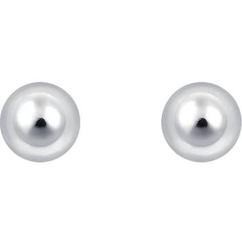 Chow sang sang pt950 platinum round bead women's earrings