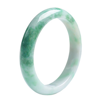 Impression Eye Natural Genuine Jade Bracelet with Floating Flowers, Jade Bangle, Gift for Girlfriend, Gift for Mom, Mother's Day Gift