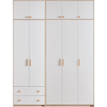Quanyou Home Modern Simple Two-Door Wardrobe Bedroom Household Top Cabinet Rental Large Capacity Wardrobe