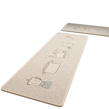 Kitchen floor mats, absorbent foot mats, stain-resistant, no-wash, wipeable, anti-slip, anti-fall mats, bathroom door soft pads, wear-resistant carpets