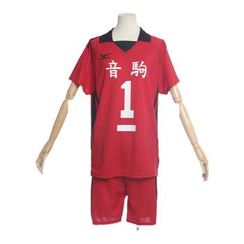 Volleyball boy cos suit Baiyinju high school uniform Guzhao grinding black tail Tetsuro T-shirt ball uniform Animation peripheral clothes