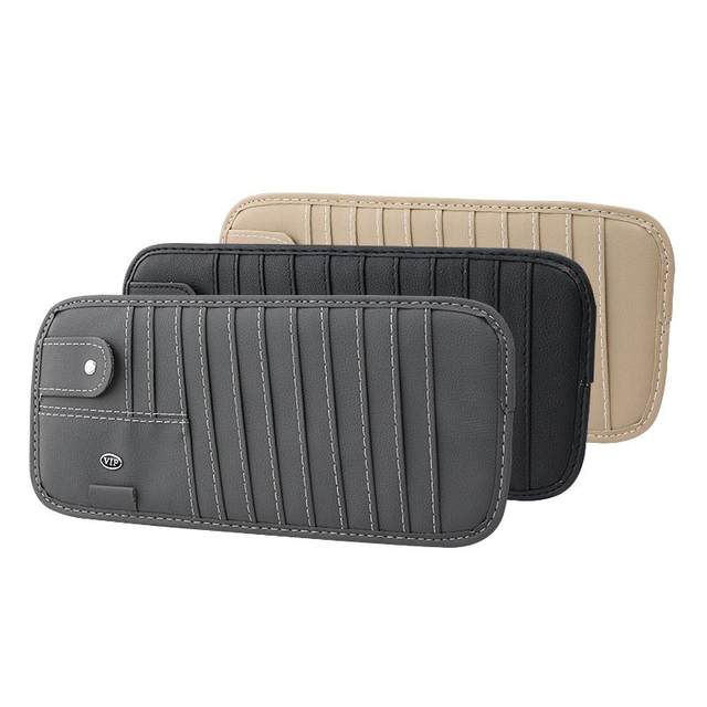 Car CD clip sun visor cover multi-function card clip bag