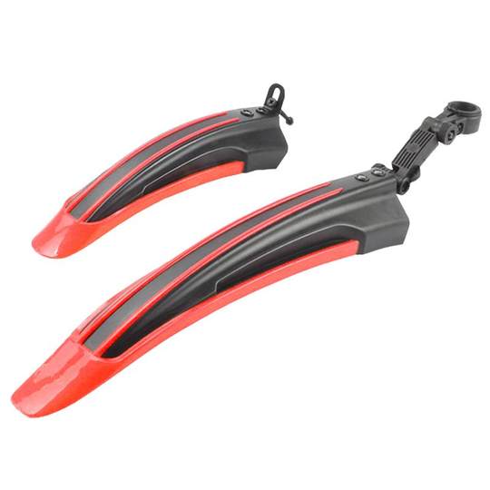 Bicycle fender front and rear extended mud tile baffles