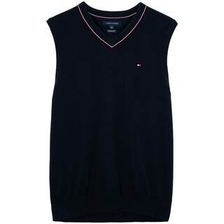 Tommy men's and women's pure cotton v-neck fitted knitted vest