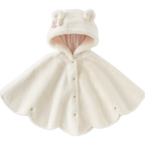 (Same style in the mall) David Bella Girls Cloak 2024 Winter New Childrens Hooded Jacket Baby Childrens Clothing