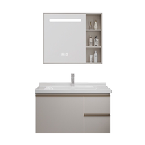 Gujia Home Light Luxury Bathroom Cabinet Ceramic Integrated Washbasin Combination Bathroom Washstand Bathroom Cabinet