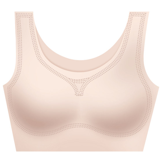 Vest style bra, integrated tank top, oversized sports bra, women's seamless gathering, small chest, side breasts, anti sagging