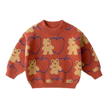Dudujia boys' sweaters winter children's knitted tops girls winter bottoming sweaters baby children's clothes