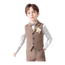 Romon Childrens Suit Waistcoat Boy Suit Boy Flowers Boy Wedding Presenter Gown Walk Show Piano Show Act Out