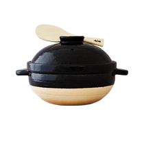 (Self-operated) Hasegaon Iga-yaki double-cover earthen pot rice pot soup pot stew pot claypot rice soup pot imported from Japan