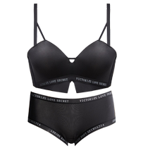 Black underwear for women with small breasts push-up thin summer breathable passionate cat wire-free breast-retracting traceless bra