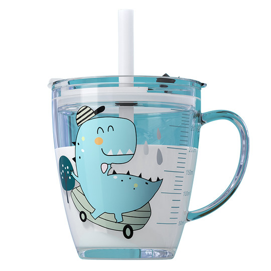 防摔儿童牛奶杯带刻度喝奶杯泡冲奶粉专用玻璃杯子微波炉可加热