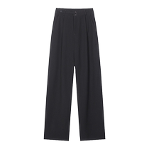 Naples suit pants mens summer thin ice silk drape straight wide-leg trousers loose casual trousers