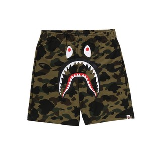 BAPE男装25年春夏鲨鱼印花迷彩图案运动短裤009531O