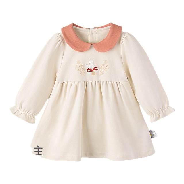 Tongtai baby dress pure cotton girl lapel skirt