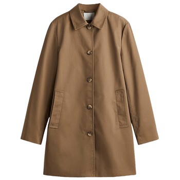 Hm women's windbreaker barn style long coat casual lightweight single breasted temperament coat 1282722