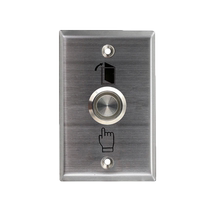 不锈钢金属门禁开关防水86型按钮带灯面板进出门自复门铃开门按键