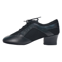 sansha Latin dance shoes soft sole mid-heeled ballroom dance teacher shoes comfortable dance practice shoes lace-up