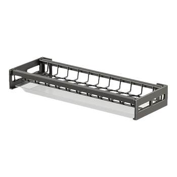 Punch-free wall hanging bowl rack drain rack